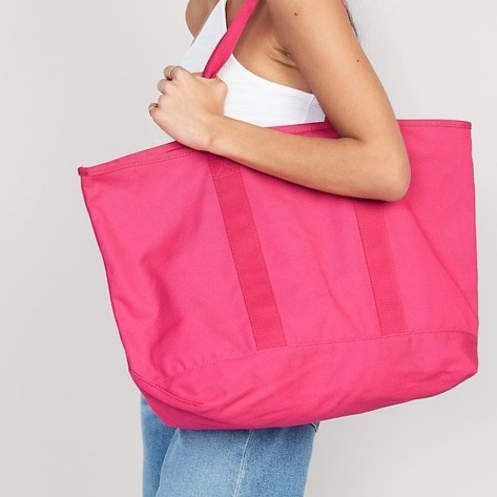 Old Navy Canvas Tote Bag for Adults - Hot Pink - NWT